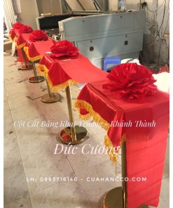 Cột Inox cắt băng khai trương - Cột Inox cắt băng khánh thành.