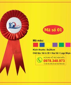 Hoa cài áo Đại Biểu Mã Số 01