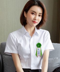 Hoa cài áo đại biểu - Mã số 03 màu xanh