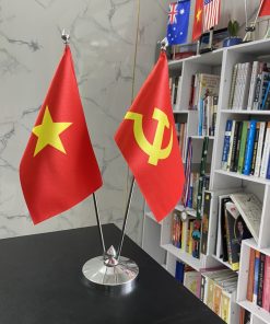 Cờ để bàn làm việc đế inox - loại cao cấp